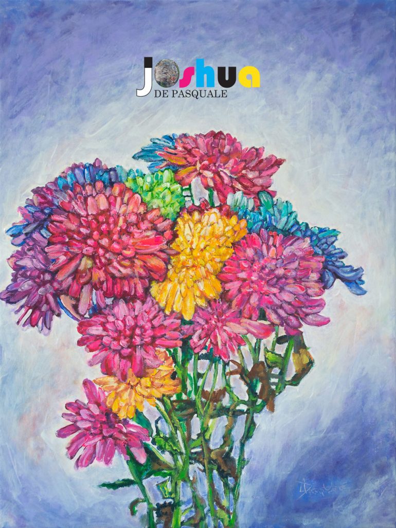 Rainbow Chrysanthemums Poster